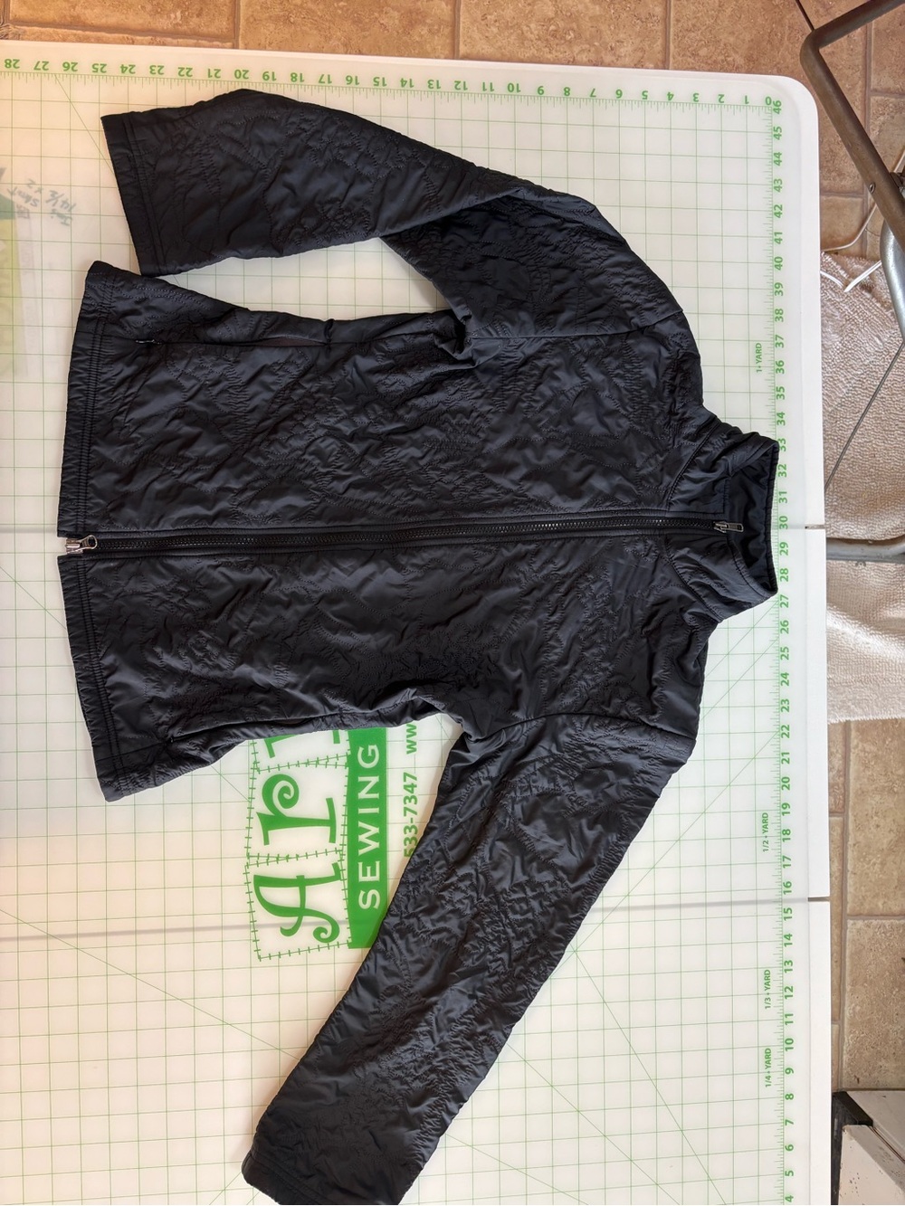 Patagonia Black Quilted Full-Zip Jacket